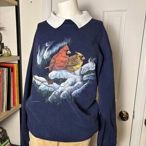 Vintage Cardinal Graphic Pullover